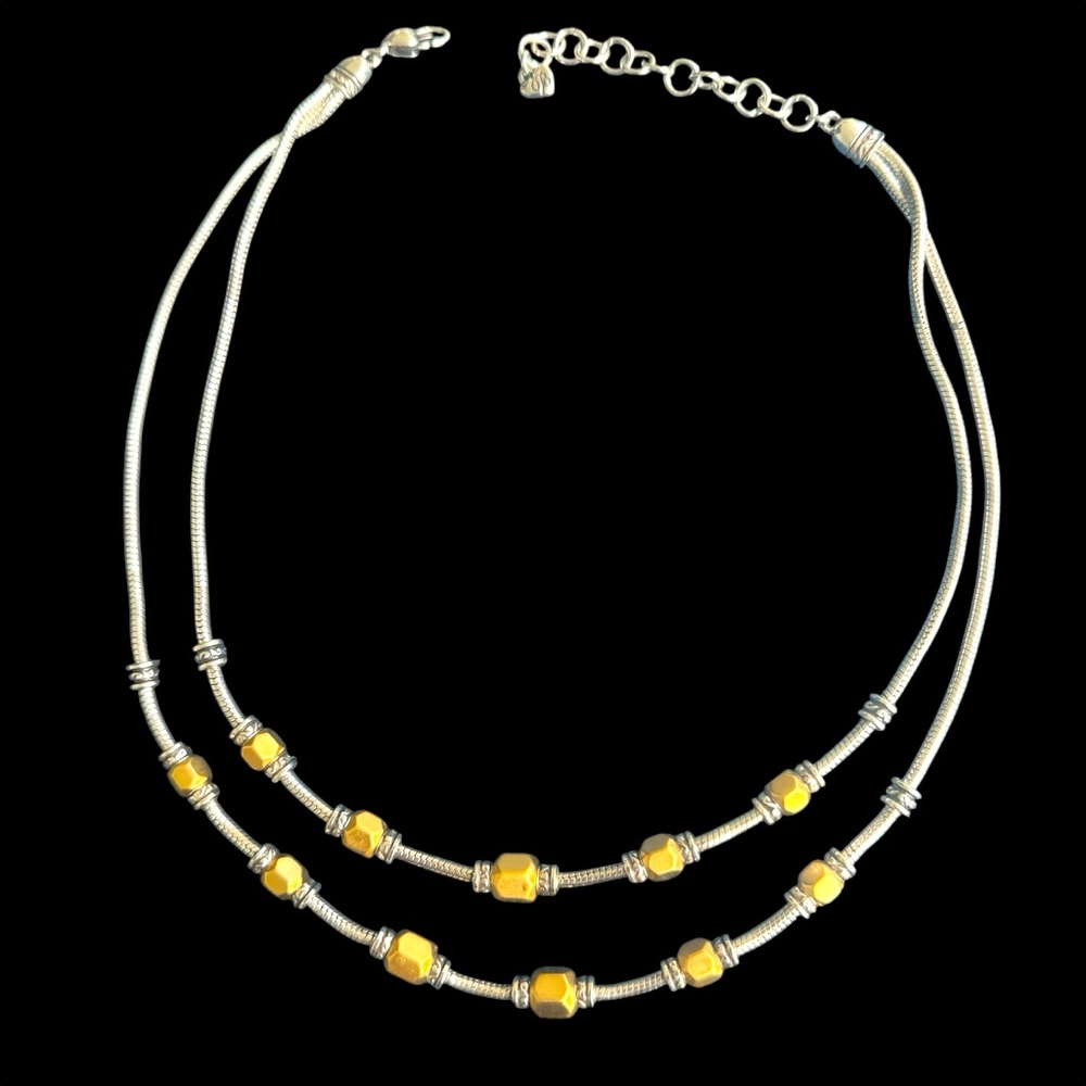 Brighton two toned double strand necklace